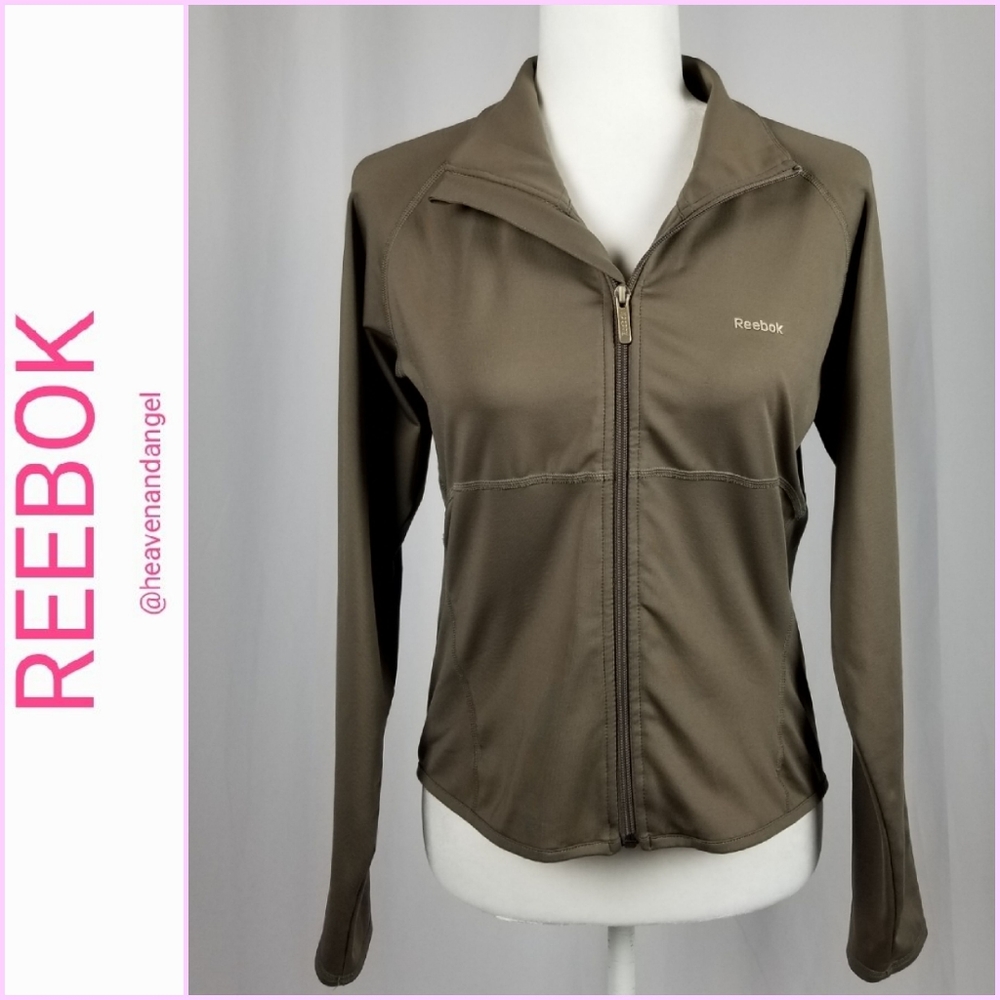 Reebok Play Dry Athletic / Athleisure Jacket - Olive Green